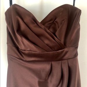 Alfred Angelo Satin espresso cocktail dress